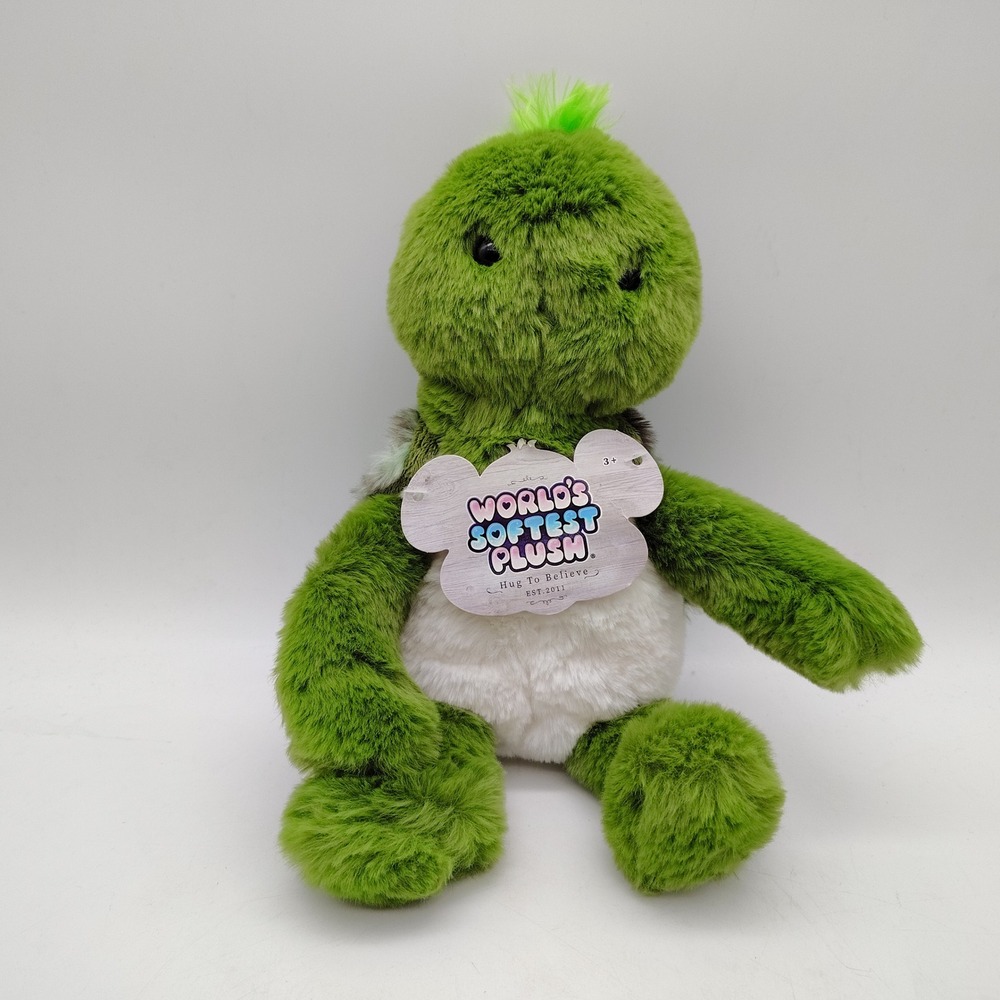 Worlds Softest Plush Teddy Turtle Small Green NEW Hug Me Forever Lushee